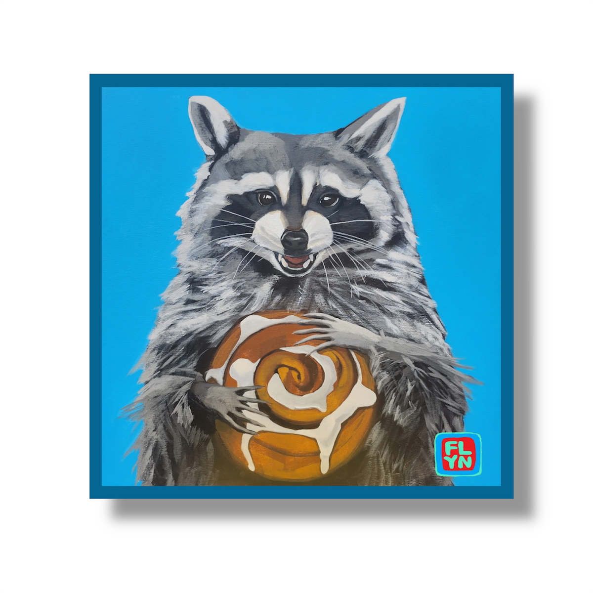 Cinnabun Square Raccoon Sticker
