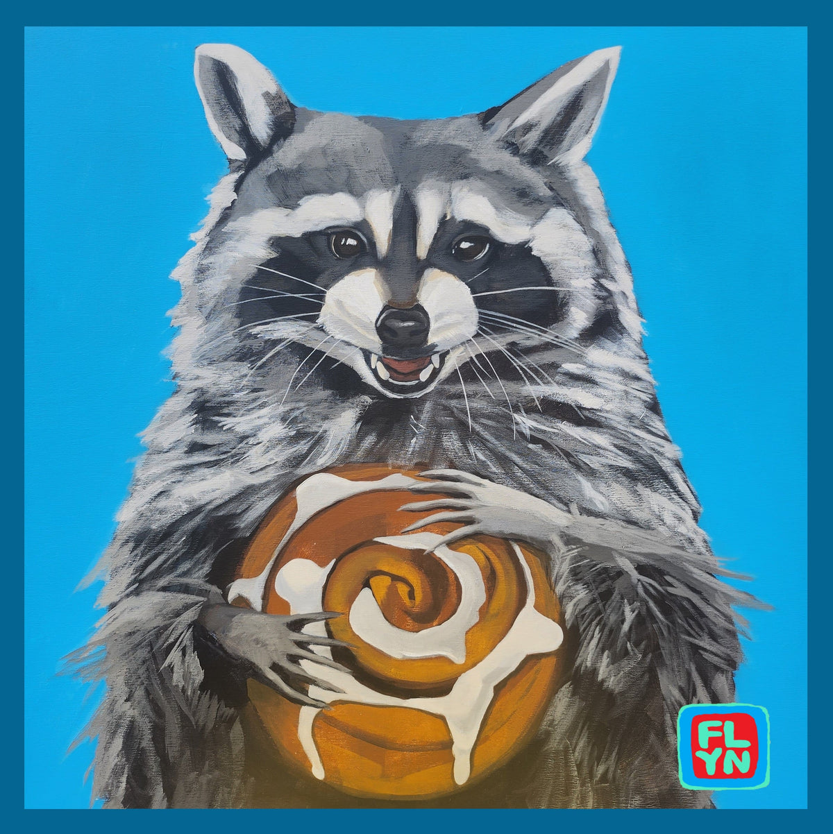 Cinnabun Square Raccoon Sticker